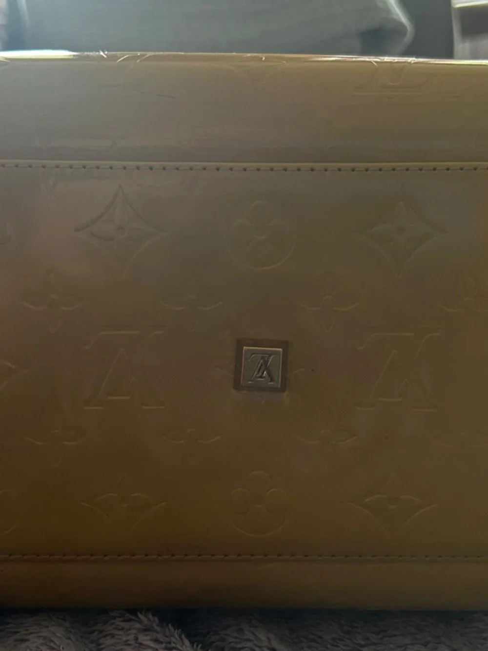 Louis Vuitton Bag Square Vernis Yellow Thompson Tote